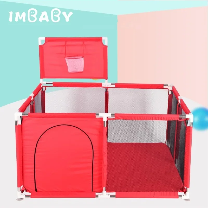 IMBABY Baby Playpens Square Children Play Playpen 128x128 Playpen for Children Washable Barries Fence 3-6Y Baby Playground