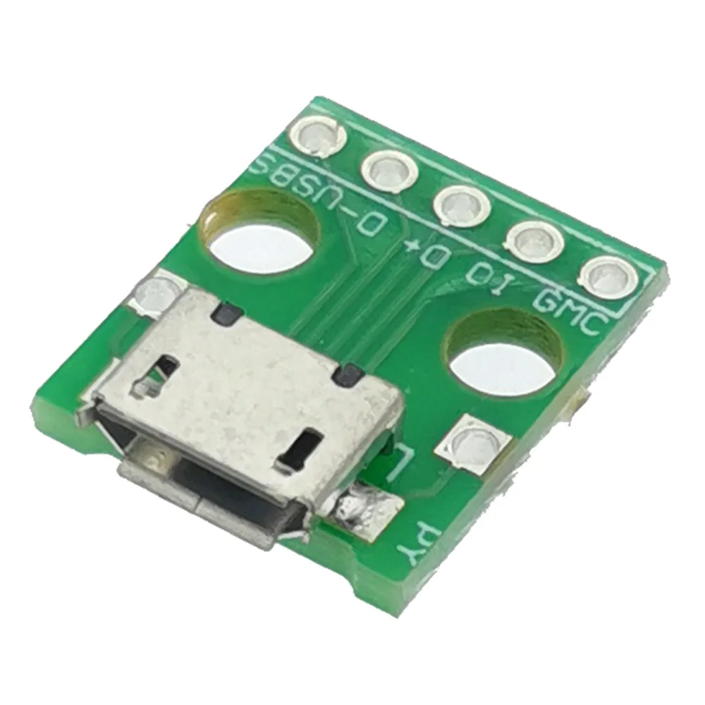 1-10 قطعة مايكرو USB إلى DIP محول 5pin أنثى موصل B نوع pcb محول pinboard 2.54 مايكرو جاك