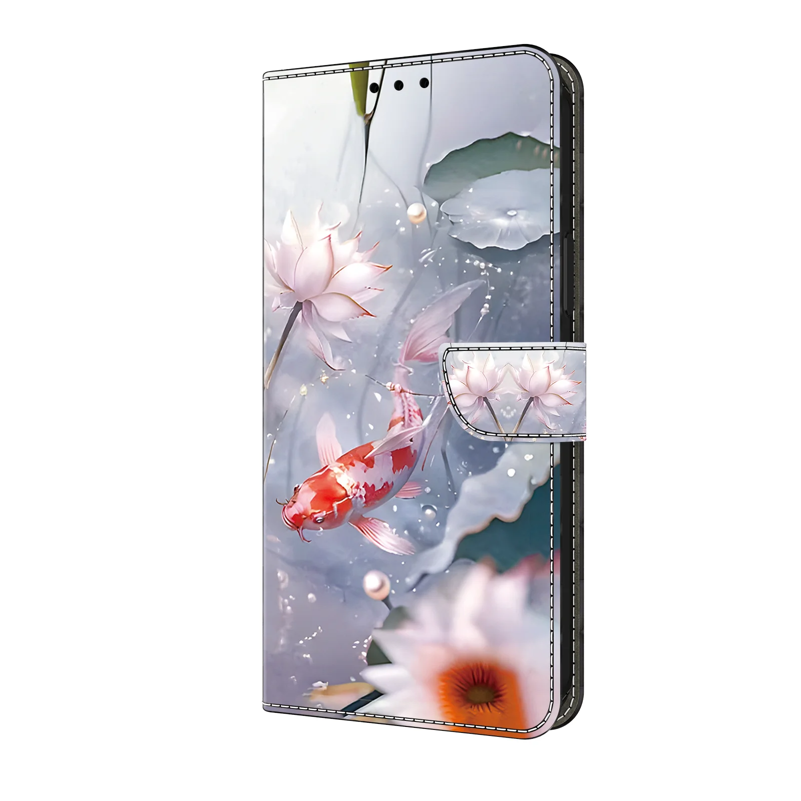 Card Painted Flower Flip Wallet Case for Xiaomi Redmi A3 Note 13 12 Pro 13C 11A 12C Stand Phone Cover for Redmi 9A Note 11 Pro