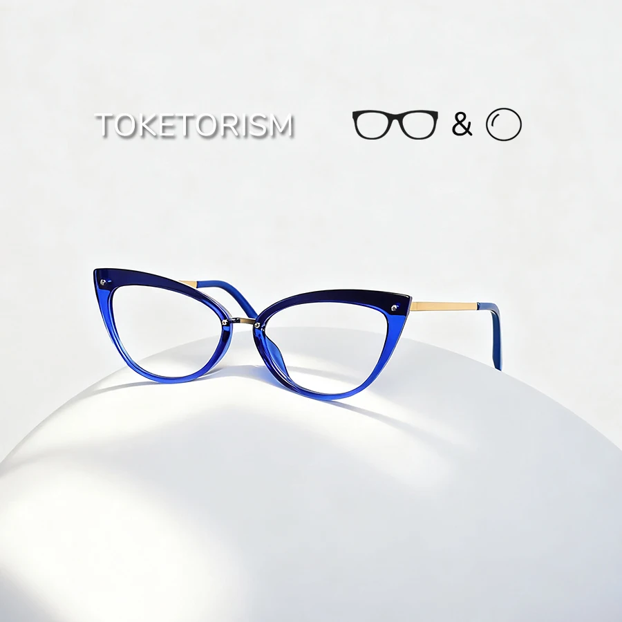 

Toketorism Anti Blue Light Reading Glasses Women's TR90 Eyeglasses Optical Glasses Frames