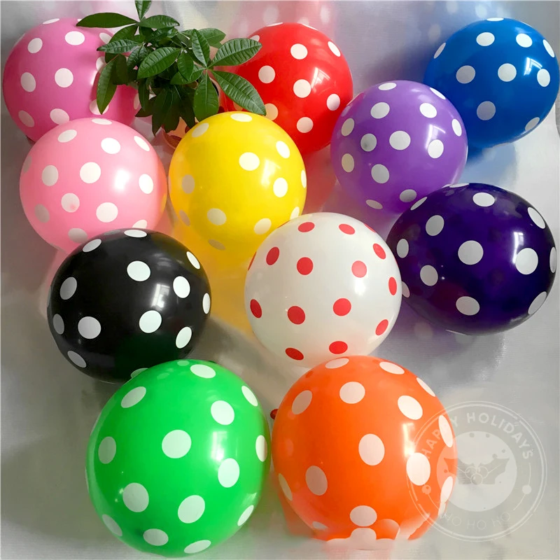 

100pcs 11inch Colorful Wave Point Balloons Baby Birthday Party Decoration Green Pink Purple Color Ballon Baby Shower Globos DIY