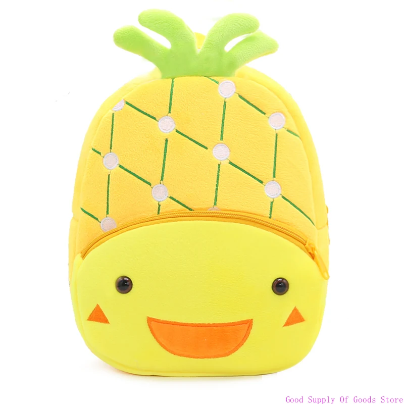 Детская сумка, милый мультяшный рюкзак с фруктами, детский плюшевый рюкзак, повседневный мини-рюкзак для мальчиков и девочек