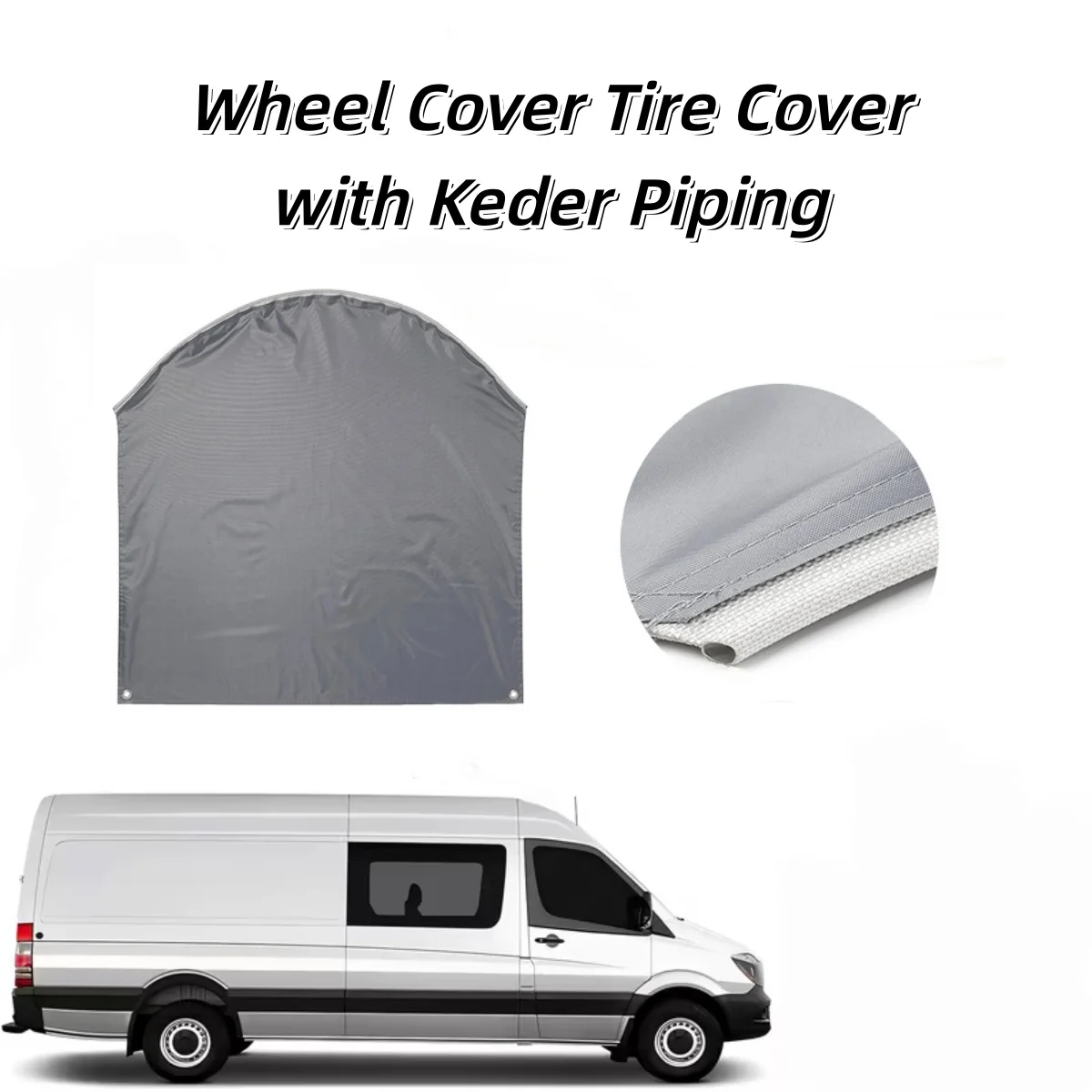 Wheel Cover Tire Cover With Keder Piping Weatherproof Polyester Fabric For Caravan Motorhome Camping Wheel Cover