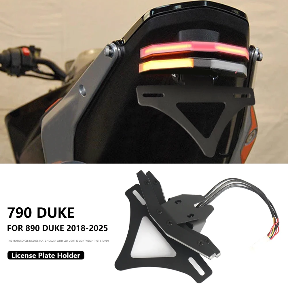 

For 790 Duke 890 DUKE 890Duke 790Duke 2018-2025 New License Plate Holder Turn Signal Integrated License Plate Holder Short Tail