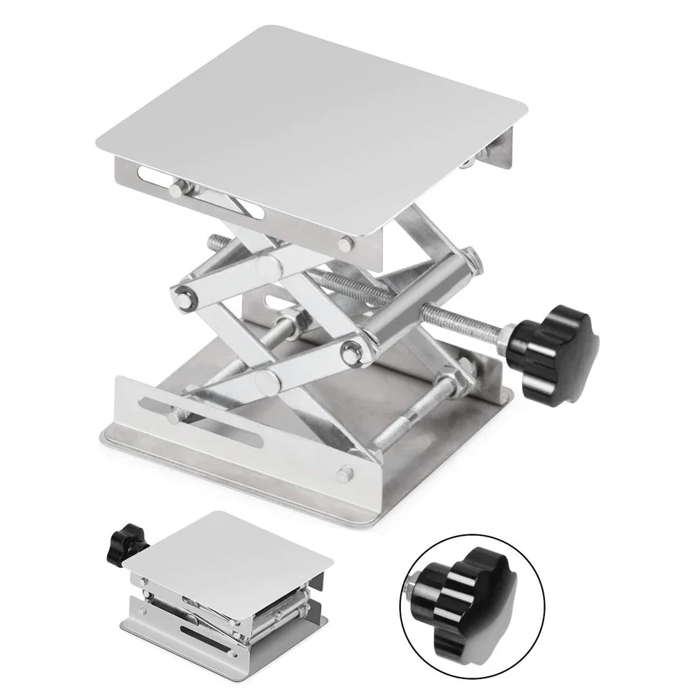 Lab Scissors Jack Stainless Steel Laboratory Support  Platform Lift Stand Table Expandable Height Platform Carpentry Tools