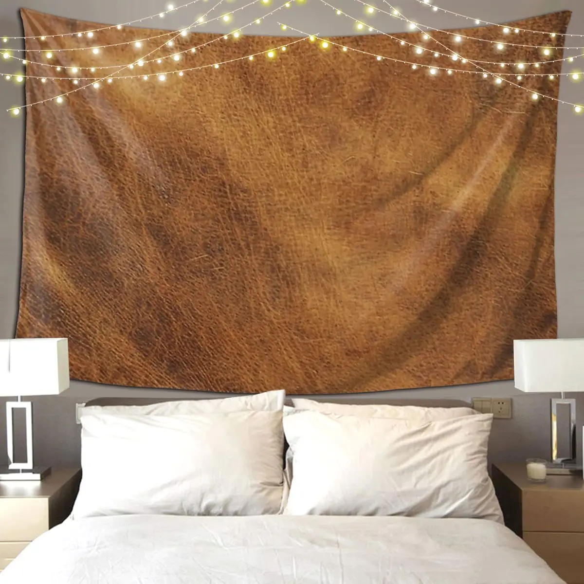 

Leather Tapestry Art Wall Hanging Aesthetic Home Decor Tapestries for Living Room Bedroom Dorm Room