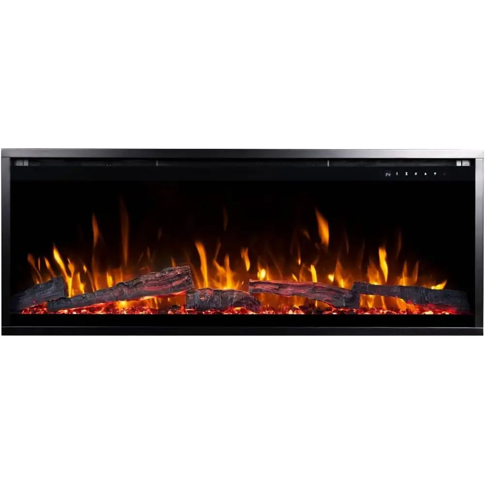 

Умный электрический камин 50 Smart - настенный или встраиваемый - 6 цветов пламени - 13 вариантов освещения - звук трещотки огня - нагреватель 1500 Вт