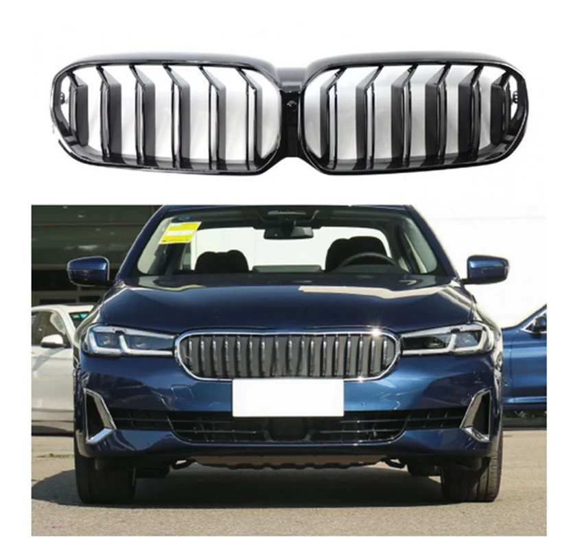 1pc New Long Service Life Robust Dual Line Front Bumper Grill 51129852168 51129852169 For New BWM- 5 Series Late G30G38 2021