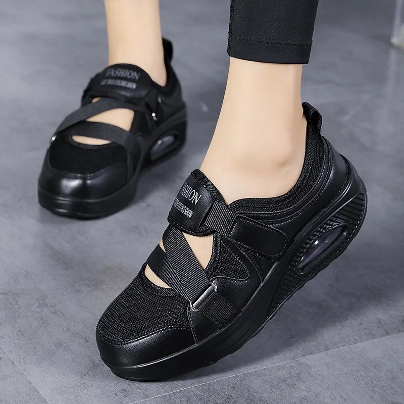 Women\'s Shoes 2022 Fashion Breathable Wedge Air Sneakers Lightweight Platform Sport Shoes Summer Woman Vulcanize Shoes