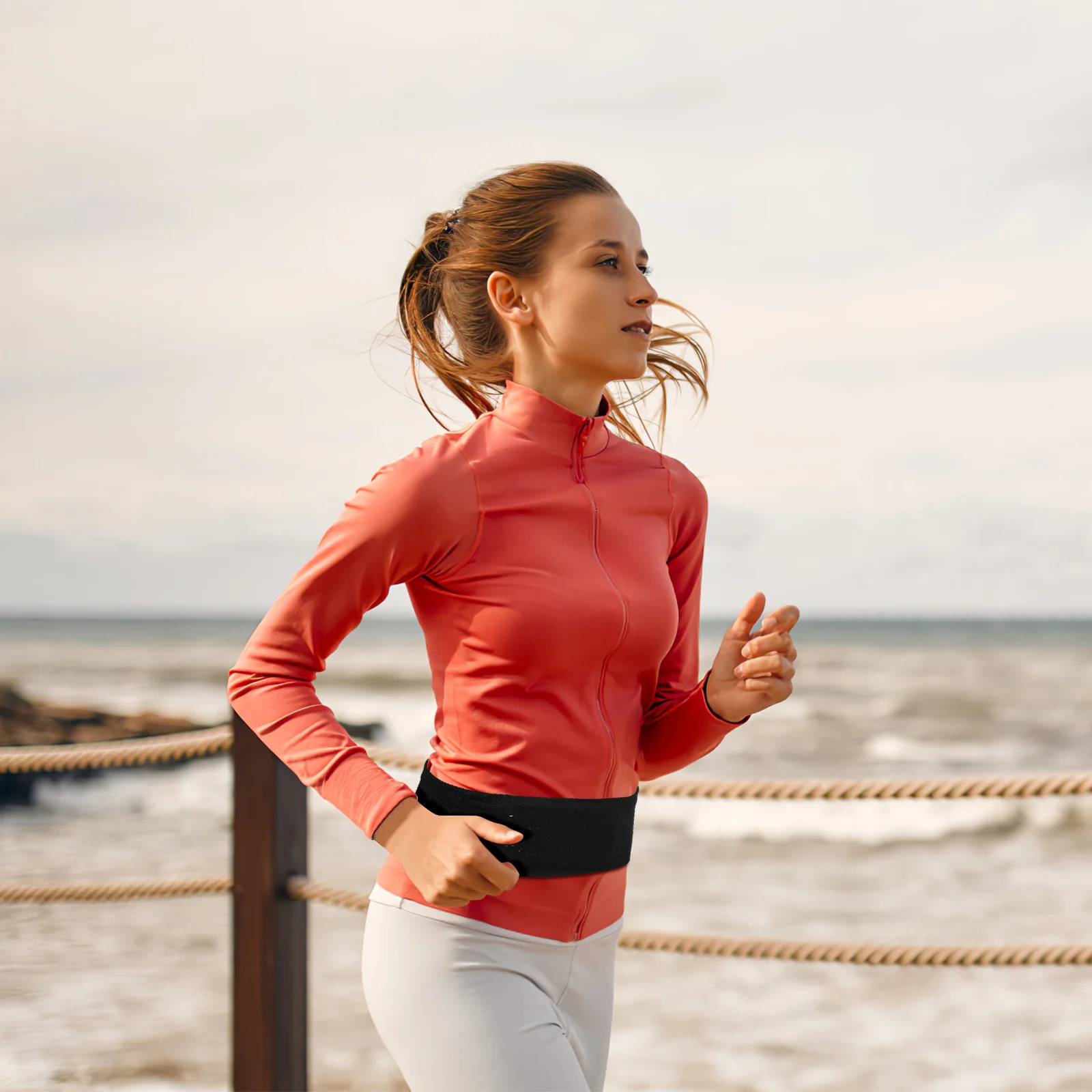 حزام الجري ذو سعة كبيرة، تصميم 360 درجة، جيوب واسعة، مفاتيح الهاتف، سماعات خفيفة الوزن، محمولة، مريحة، مرنة #4