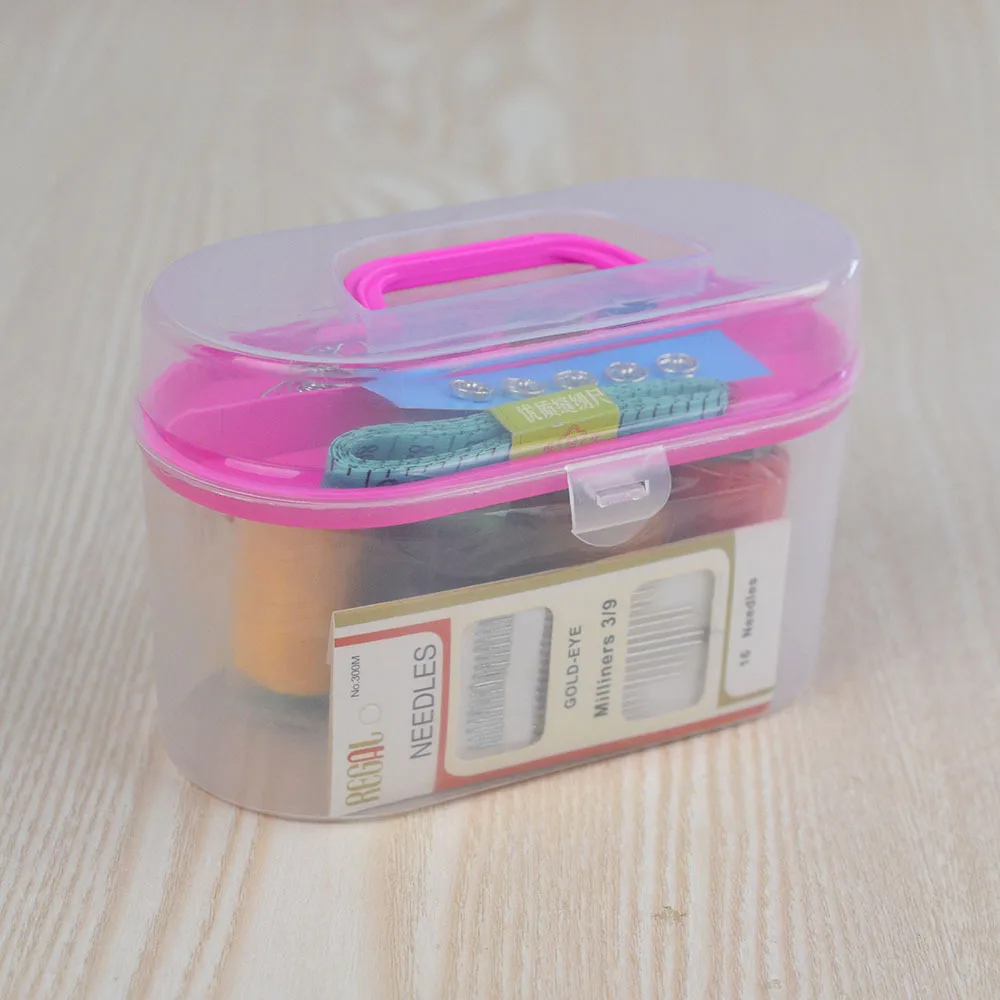 Compact Storage 46-Piece Set Crafting 5.70 X 2.75 X 3.74 Inches User Friendly Sewing Kit Tools Accessory Easy Repairs