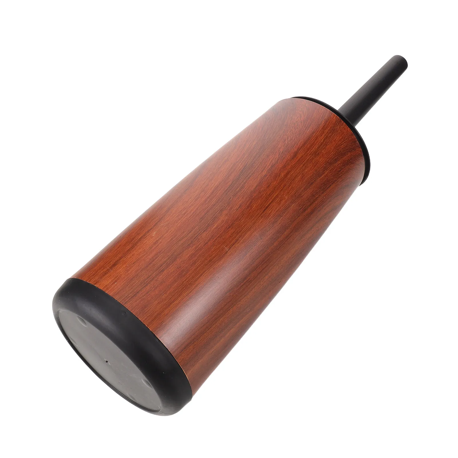 Handled Toilet Brush Long Handle Wood Grain Covered Holder Deep Cleaning Toilet Bowl Scrubber Household Bathroom Tool
