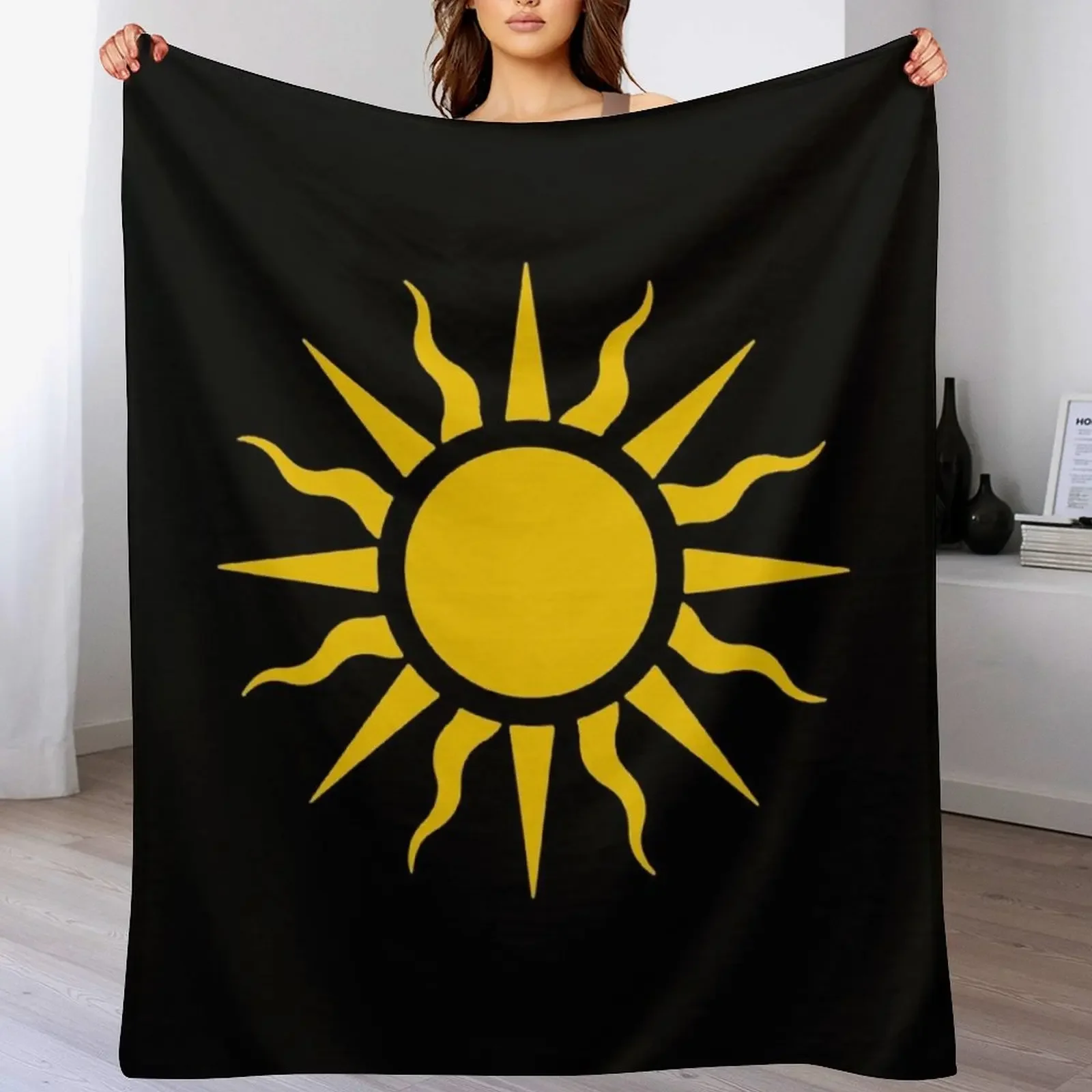 

The Great Sun of Nilfgaard (Gold) Throw Blanket Portable Lightweight Blanket for Travel Camping