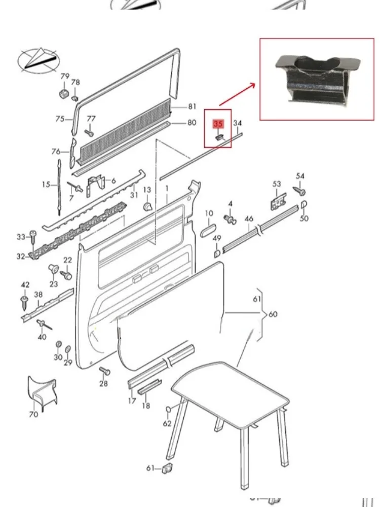 10 pièces OE # Clip de moulage de porte en métal, adapté à VW et Audi Skoda, 4A0853107