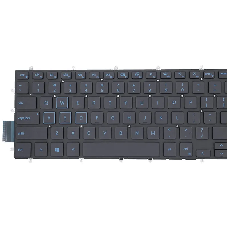 Novo padrão dos eua teclado portátil para dell inspiron g3 15 3579 3779 g5 15 5587 g7 15 7588 azul/vermelho backlight teclado