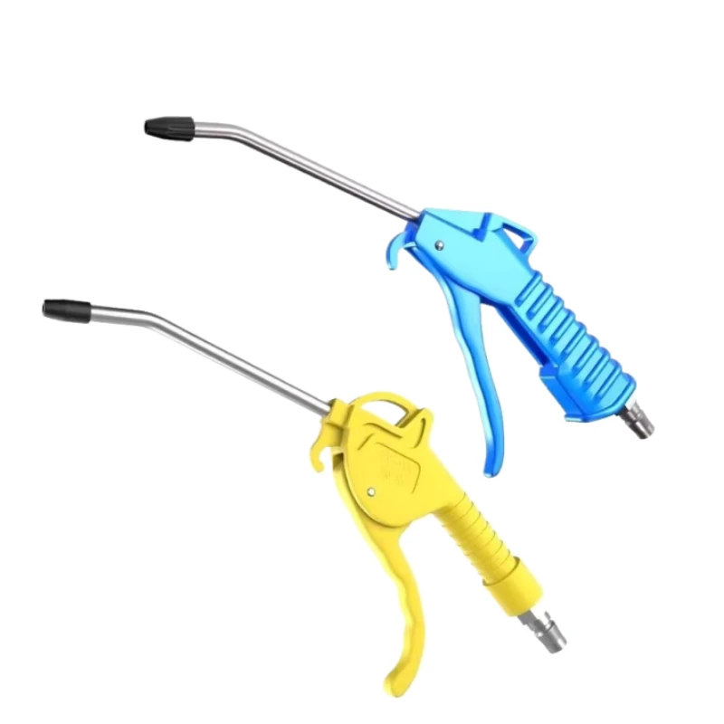 Air Blow Gun High Flow Dust Removal Gun for Compressor with Angled Bent Nozzle Three Colors Short Style for Auto Repair
