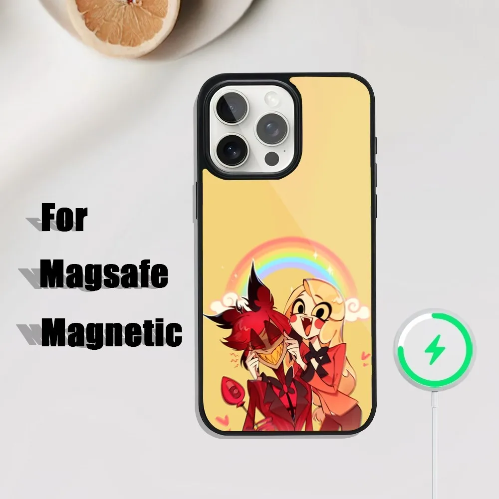 A-Alastor H-Hazbin H-Hotel Phone Case For iPhone 16,15,14,13,12,11,Plus,Pro,Max Mini Magsafe Magnetic Wireless Charging