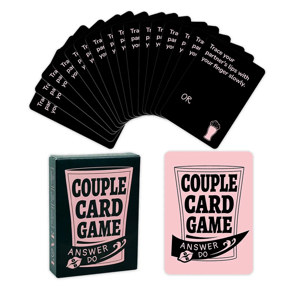 

Couple Card Game Romantic Truth or Dare Drinking Game for Adults Date Night Activity Anniversary Valentine Gift 50Pcs