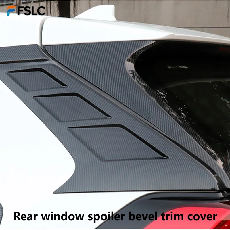 

⭐Genuine⭐ Car Upgrade Matte Black Rear Window Spoiler Side Winglets End Caps Trim For Toyota RAV4 2019-2024 Accessories