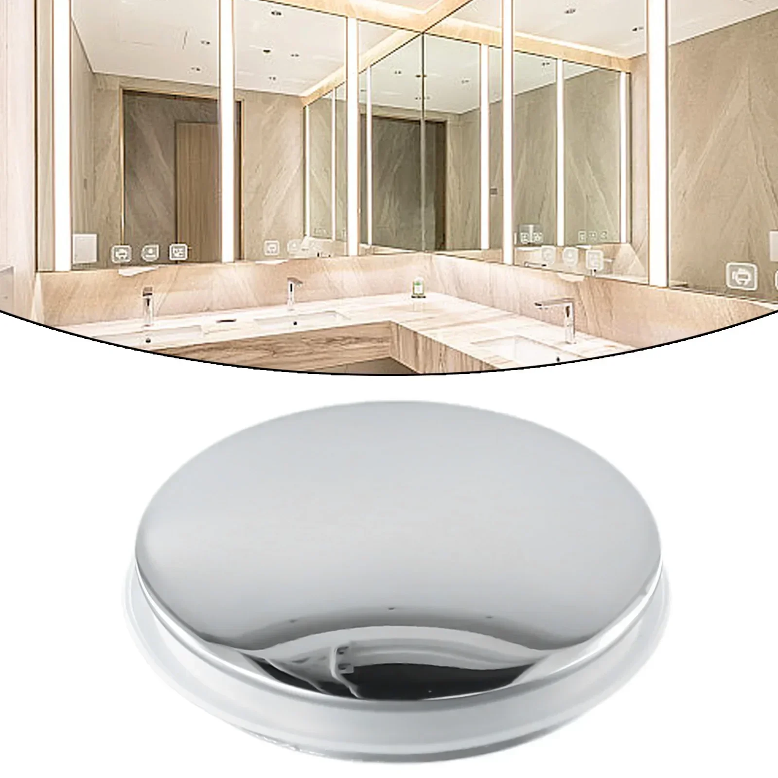 1pcs 38mm Replacement Sink Basin Waste Plug Cap Easy Pop-Up Click Clack Chrome Finish Brass Bathroom Basin Sink Bathtub Plugs