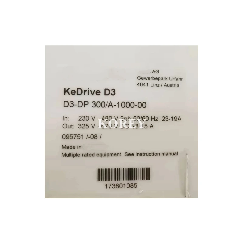 Servo Driver D3-DP 300/A-1000-00 Please Enquiry