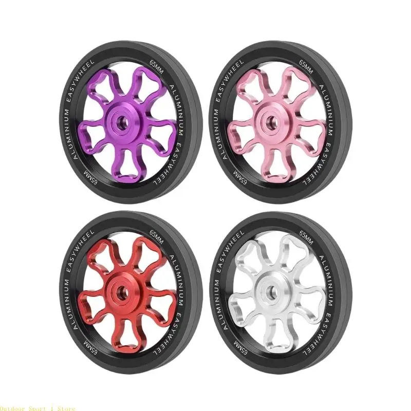 

A0KA Aluminum Alloys Folding Bikes easy Wheel with Sealed Bearing Light Weight Rolling Wheel for Smooth Quiet Operate