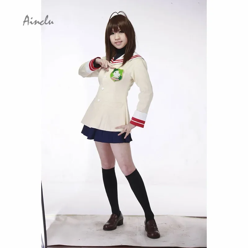 Ainclu anime school uniform cosplay Clannad Ibuki Fuko Hikarizaka Private High School Grade 1 School Anime Cosplay Costume