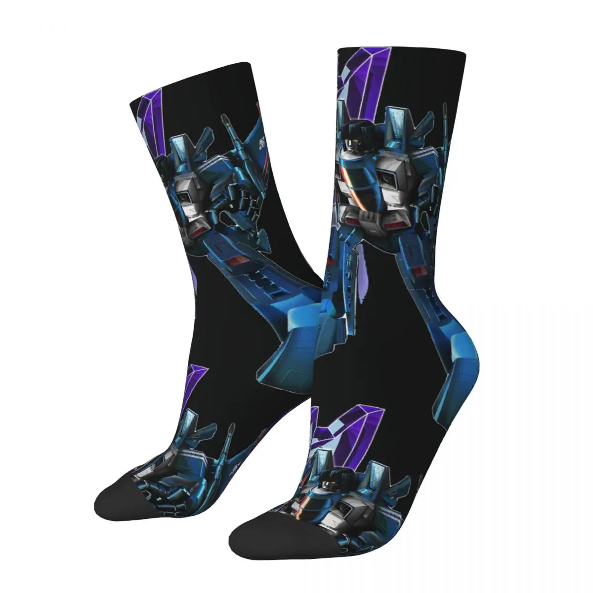 Funny compression Masterpiece Thundercracker Battle Droid Sock for Men Hip Hop Titanfall Mecha and Science Fiction Boy Crew Sock