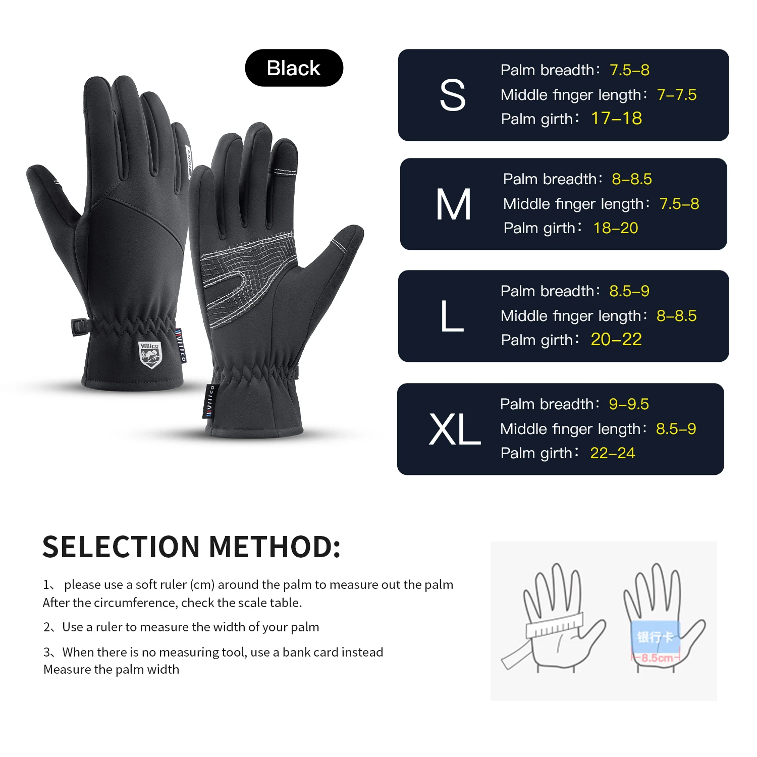 Outdoor Cycling in Autumn and Winter Windproof Anti slip Wear-resistant Velvet and Warm Riding Long Finger Gloves