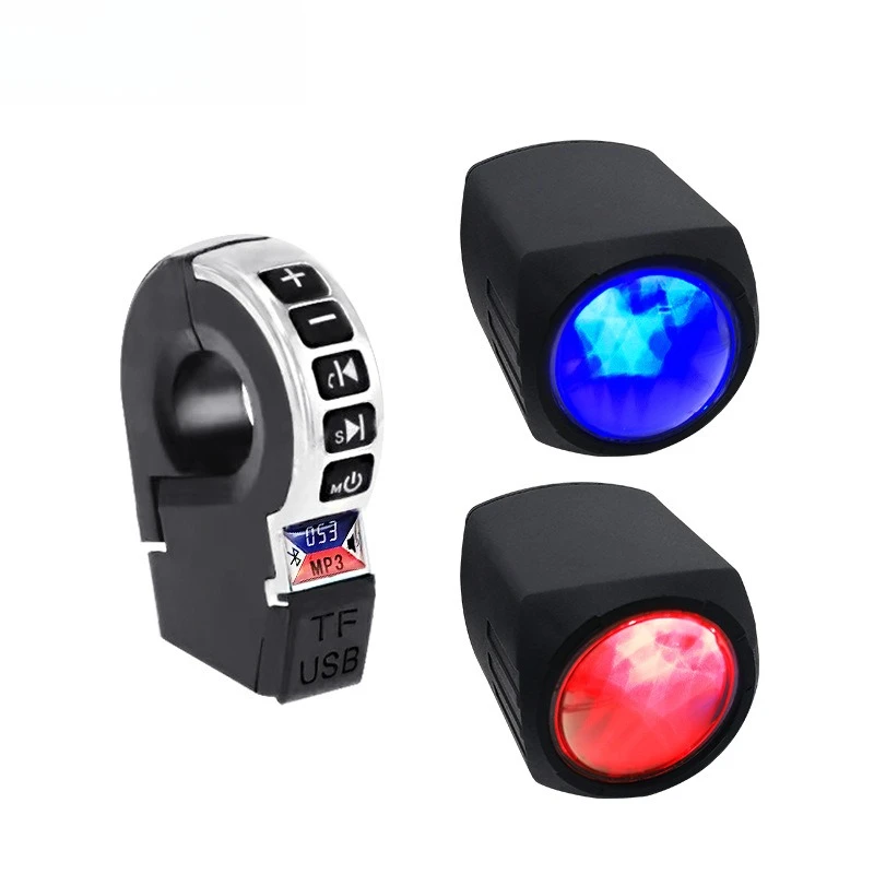 

Руль мотоцикла MP3 Bluetooth FM-радио с ручным переключателем Модифицированный автомобильный динамик