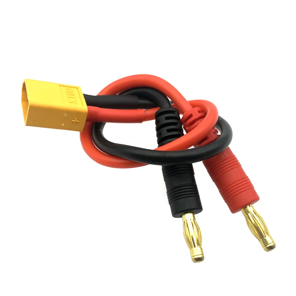 Battery charge connector Cable 4.0mm Banana Male  To EL-2Y XT60  XT30 T Plug TRX 14awg Balance charging wire For RC Lipo Battery