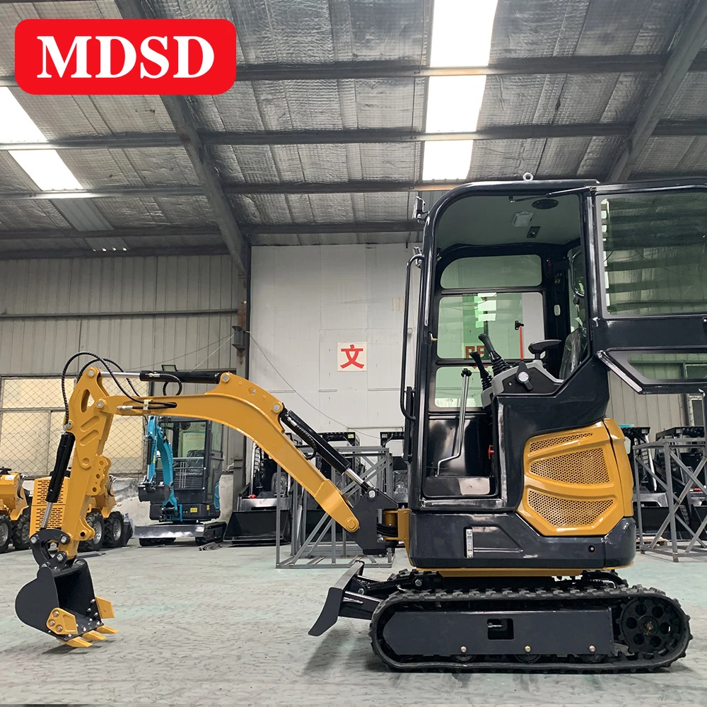 حار بيع حفارة صغيرة الذراع الطويلة الزراعية الهيدروليكية 1.5 طن حفارات صغيرة الصينية 1.8T حفار صغير من الباب إلى الباب التسليم