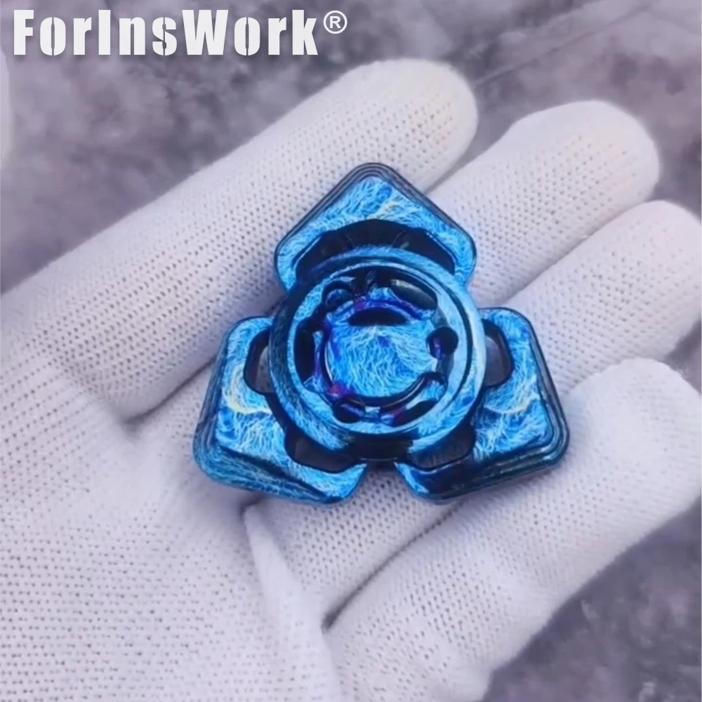 YHEDC Squid Two-leaf  Fingertip Gyro Stress Relief EDC Fidget Toys Fingertip Gyro Stress Relief Toys Desk Gyroscope