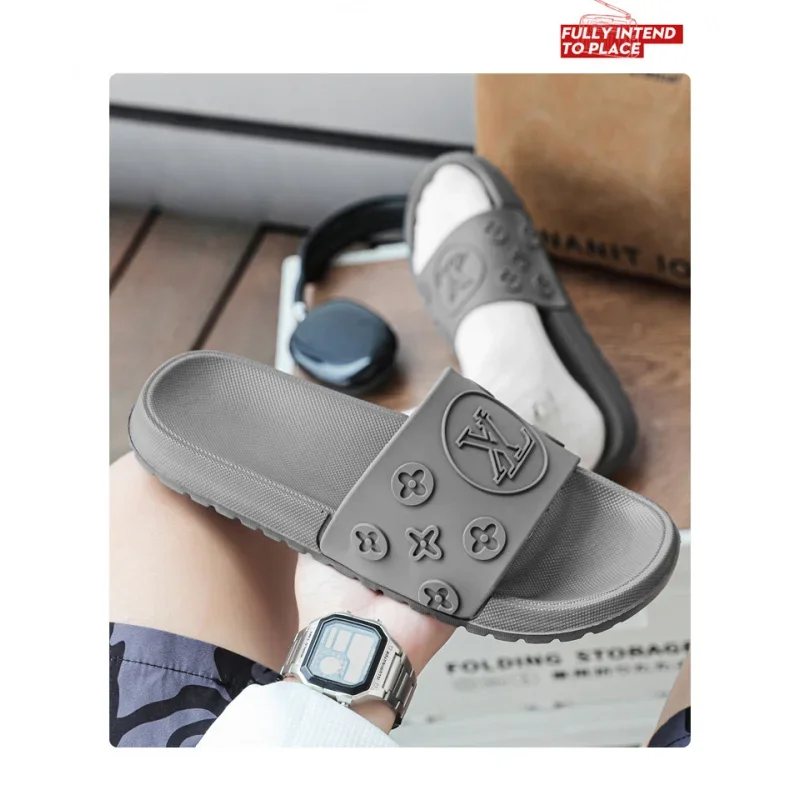 2025年夏新作　爽やかで通気性抜群、履き心地の良いカジュアルな大きいサイズメンズスリッポンサンダル　高品質