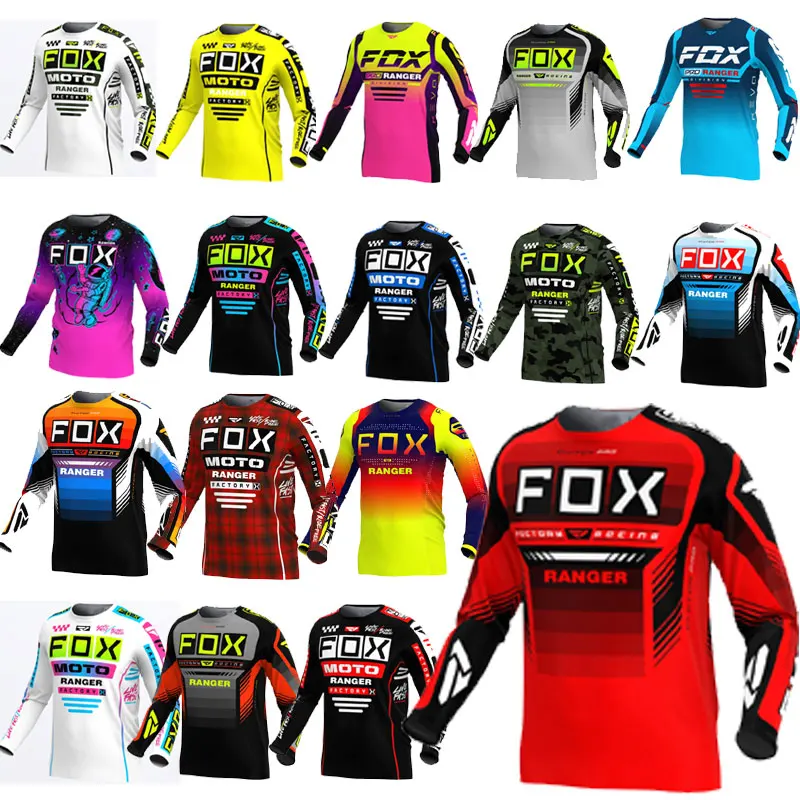 

Enduro MTB Cycling Sleeve Cycling Jersey Downhill Shirt Camiseta Motocross T-shirt Mx Mountain Bike Clothing Fox Mtb Jersey2024