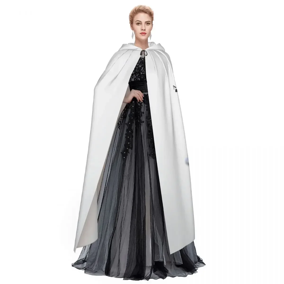 포커 성인 망토 케이프 후드 중세 의상 마녀 위카 뱀파이어 엘프 푸림 카니발 파티