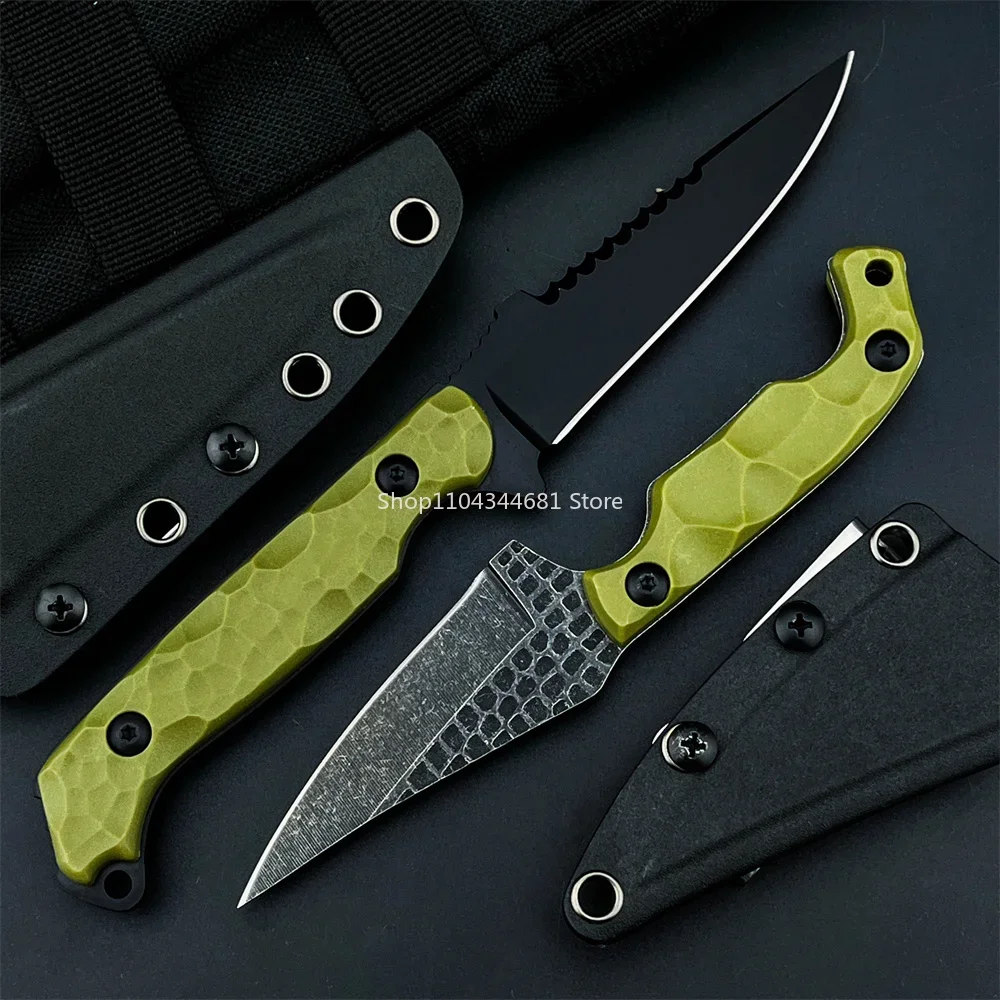 

Нож Hidden Canyon Hunter с фиксированным клинком, клинок с эффектом Stonewashed, рукоять из нейлонового волокна, для кемпинга, тактический, для выживания, универсальный инструмент