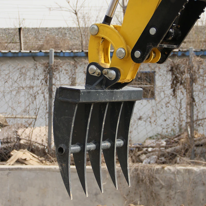 Rake Attachment for Mini Excavator Metal Wide Backhoe Rake for Farm Garden 25mm Hole Diameter Suitable for 1ton Mini Excavators