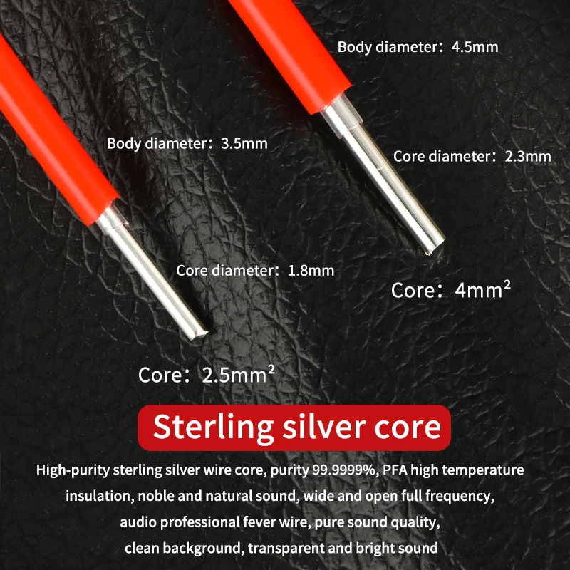 

high-fidelity hifi machine inner line 6N sterling silver 2.5mm² 4mm² audio over-machine cable headphone connection diy