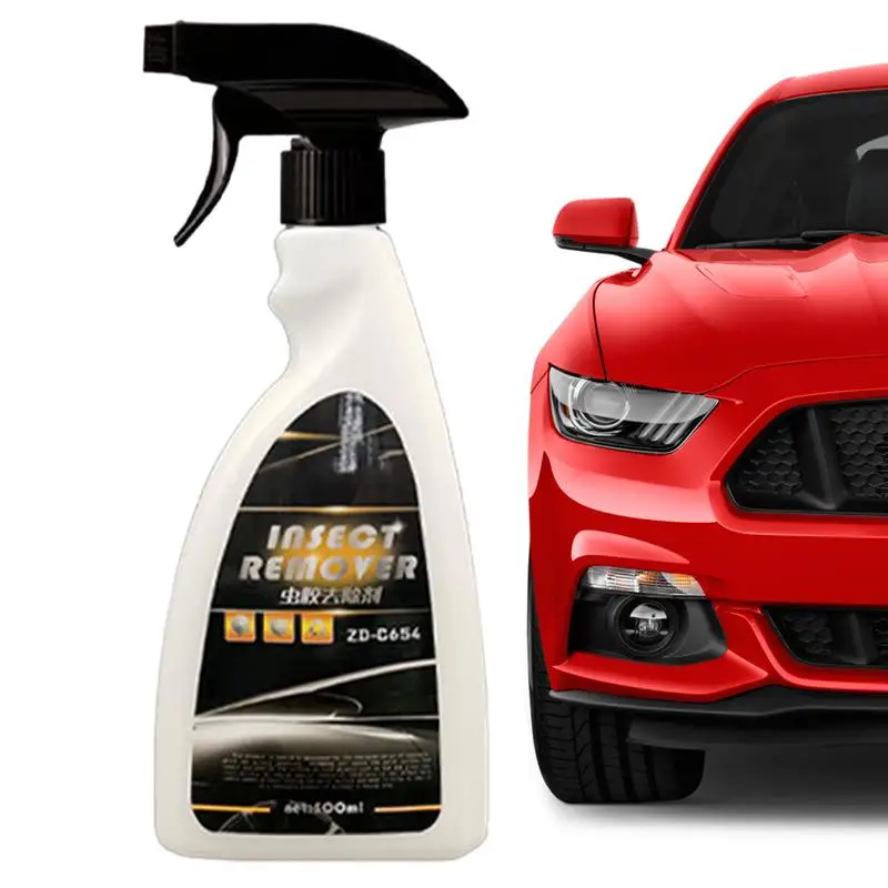 Tar Remover For Cars Pine Sap Remover Powerful Car Window Cleaner 500ml Windshield Haze Eraser Exterior Care Products For Water