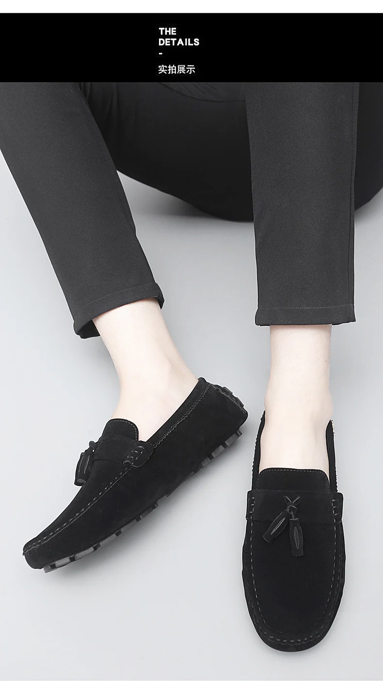 2025 Neue Herren-Quasten-Loafer mit weichen Sohlen, vielseitige Freizeitschuhe im koreanischen Stil, trendige Slip-On-Fahrerschuhe im britischen Stil – Detail 11