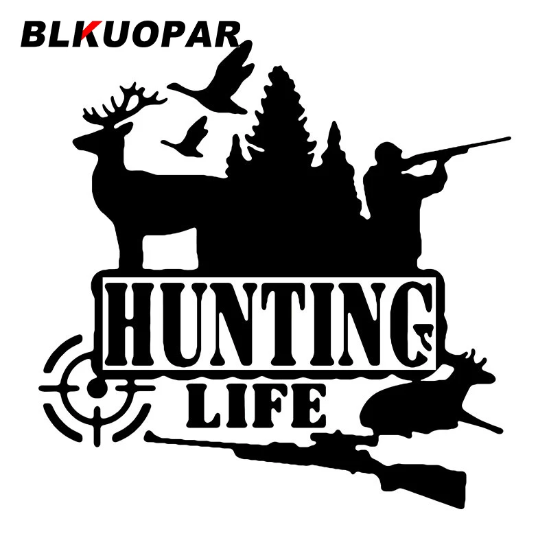 BLKUOPAR Hunting Life Animals Aim Clipart Car Stickers Waterproof Vinyl Die Cut Decal Funny Creative Windshield Car Styling