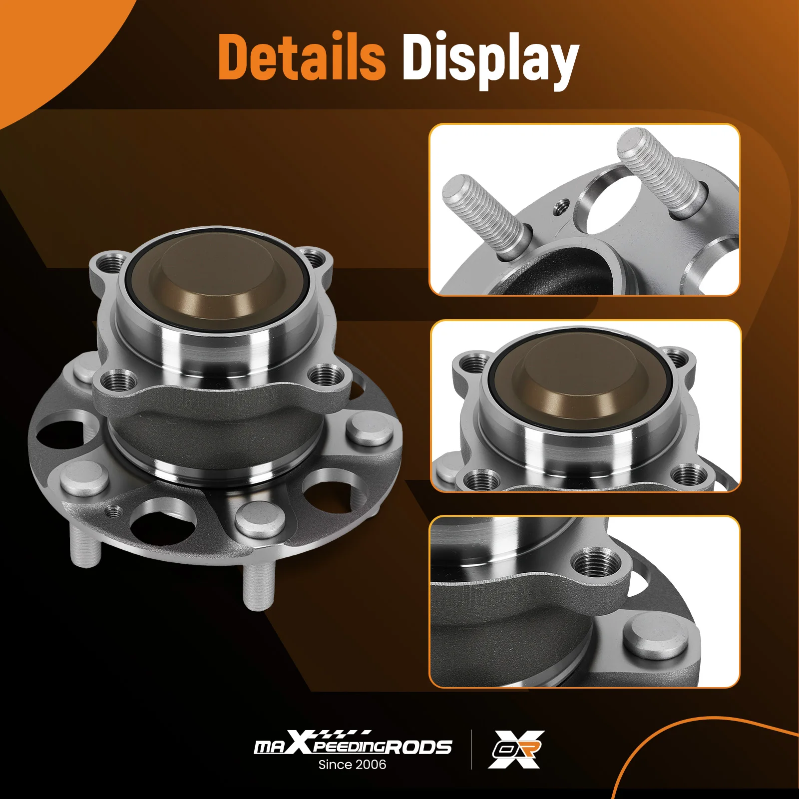 طقم محور عجلات 5 مسامير زوج خلفي لـ Acura TLX Honda Accord 13-20 512544 w/ABS