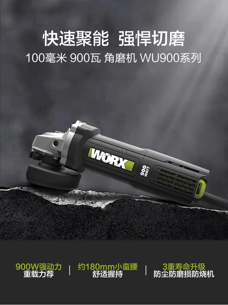 Electric Angle Grinder WU800 Small Handheld Cutting and Polishing Hand Grinder