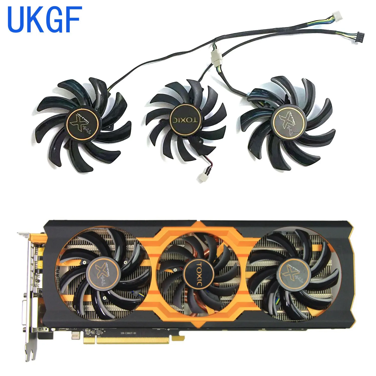 

Original 75MM FD7010H12S 85MM FDC10H12S9-C 4PIN GPU fan suitable for Sapphire TOXIC R9 270X 280X graphics card replacement