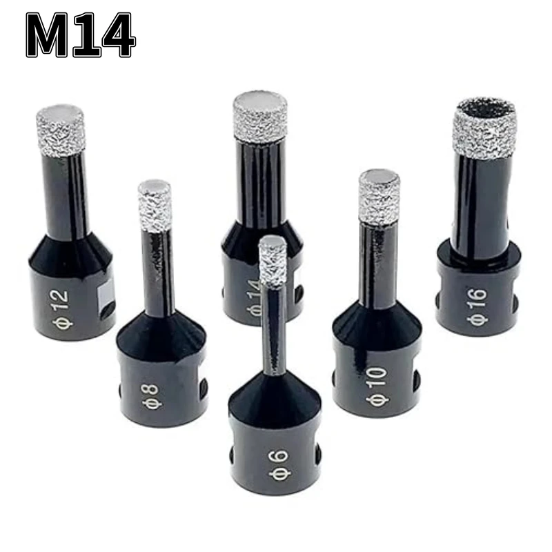 6/5/1pcs 6-16mm M14 Brazed Diamond Drill Bits Hole Saw Opener Cutter Tile Marble Concrete Drilling Tools Set
