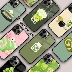 Matcha Cake Magnetic Phone Case For APPLE iPhone 17 Air 16 14 13 12 Pro Max 15 Plus Wireless Charge With MagSafe Cover