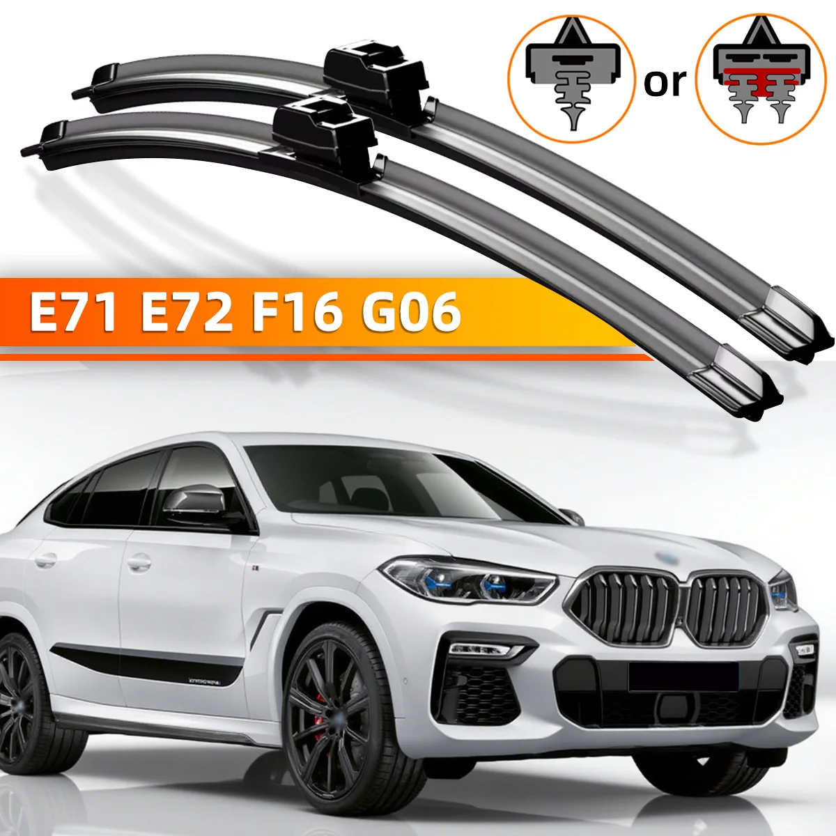 2 stücke Frontscheibe Wischer Geeignet Für Bmw X6 E71 E72 F16 G06 2008-2023 Windschutzscheibe Fenster Zubehör 2012 2015 2016 2019 2020