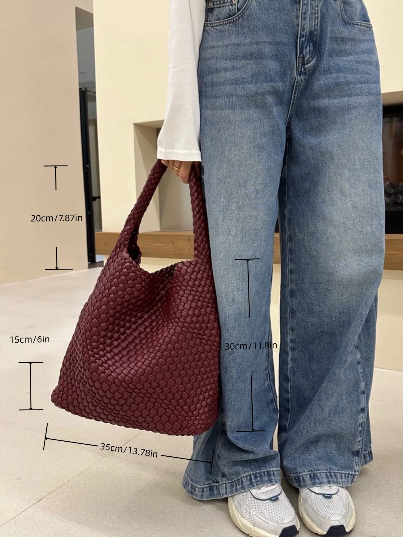 Women's fashion bags Women's bags promotion 2024 Fall and winter Explosive Models PU Hand-woven shoulder bag for women