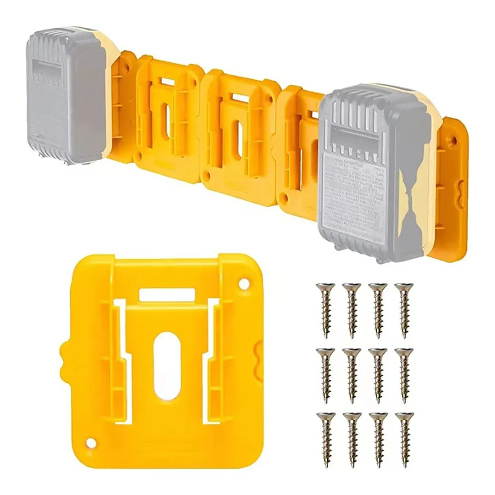 5Pcs for Dewalt 18V Battery Storage Rack Holder Case Battery Holder Wall Mount Tool Bracket Fixing Devices